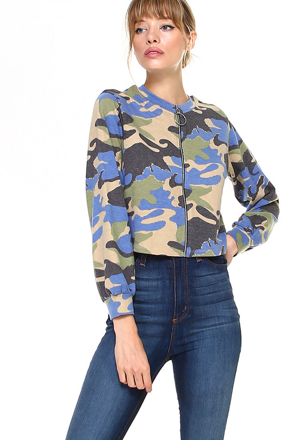 Camo Multi Print Pullover