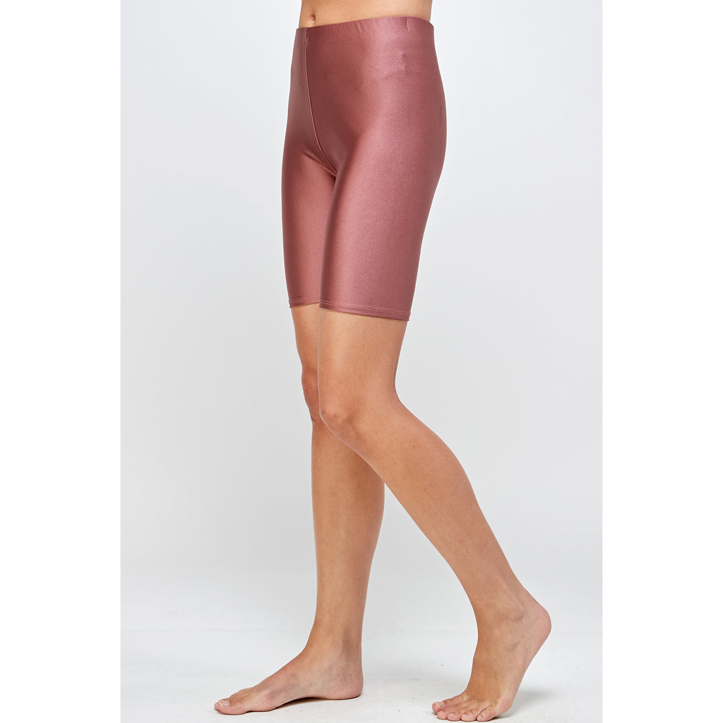 Mauve High Waist Biker Shorts