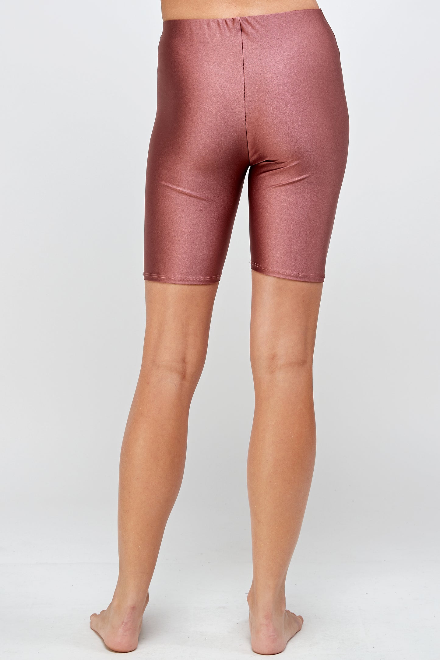 Mauve High Waist Biker Shorts