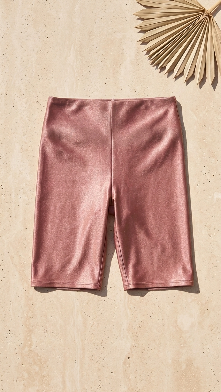 Mauve High Waist Biker Shorts