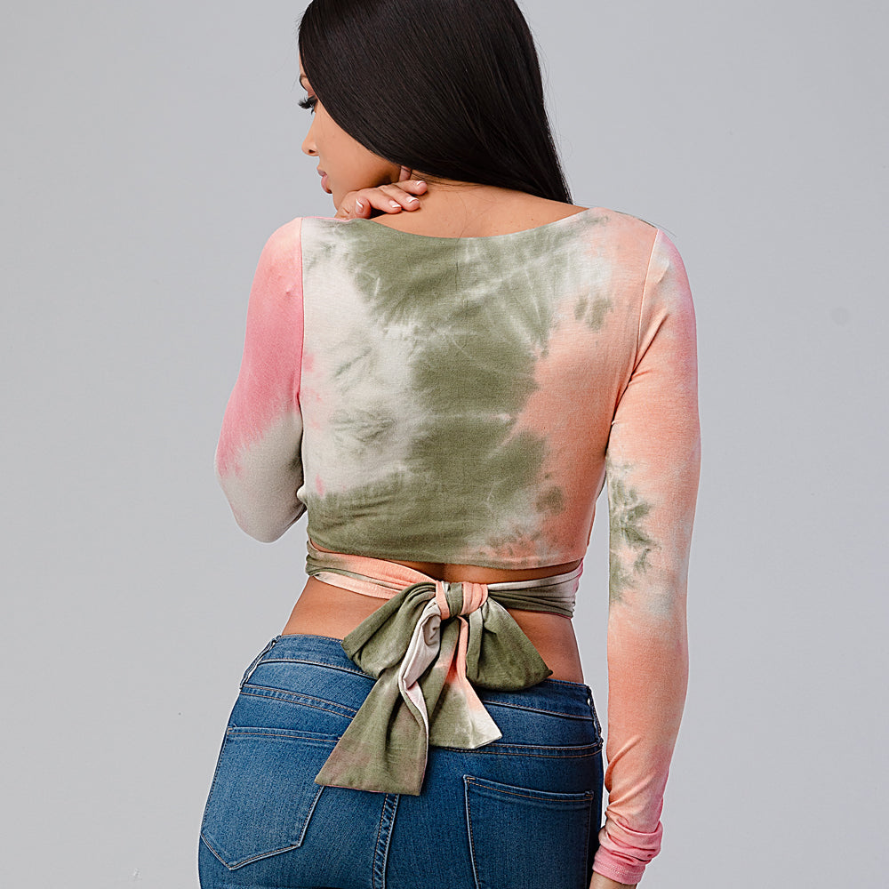 Multi Colorblock Wrap Top