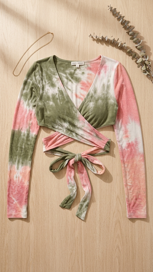 Multi Colorblock Wrap Top