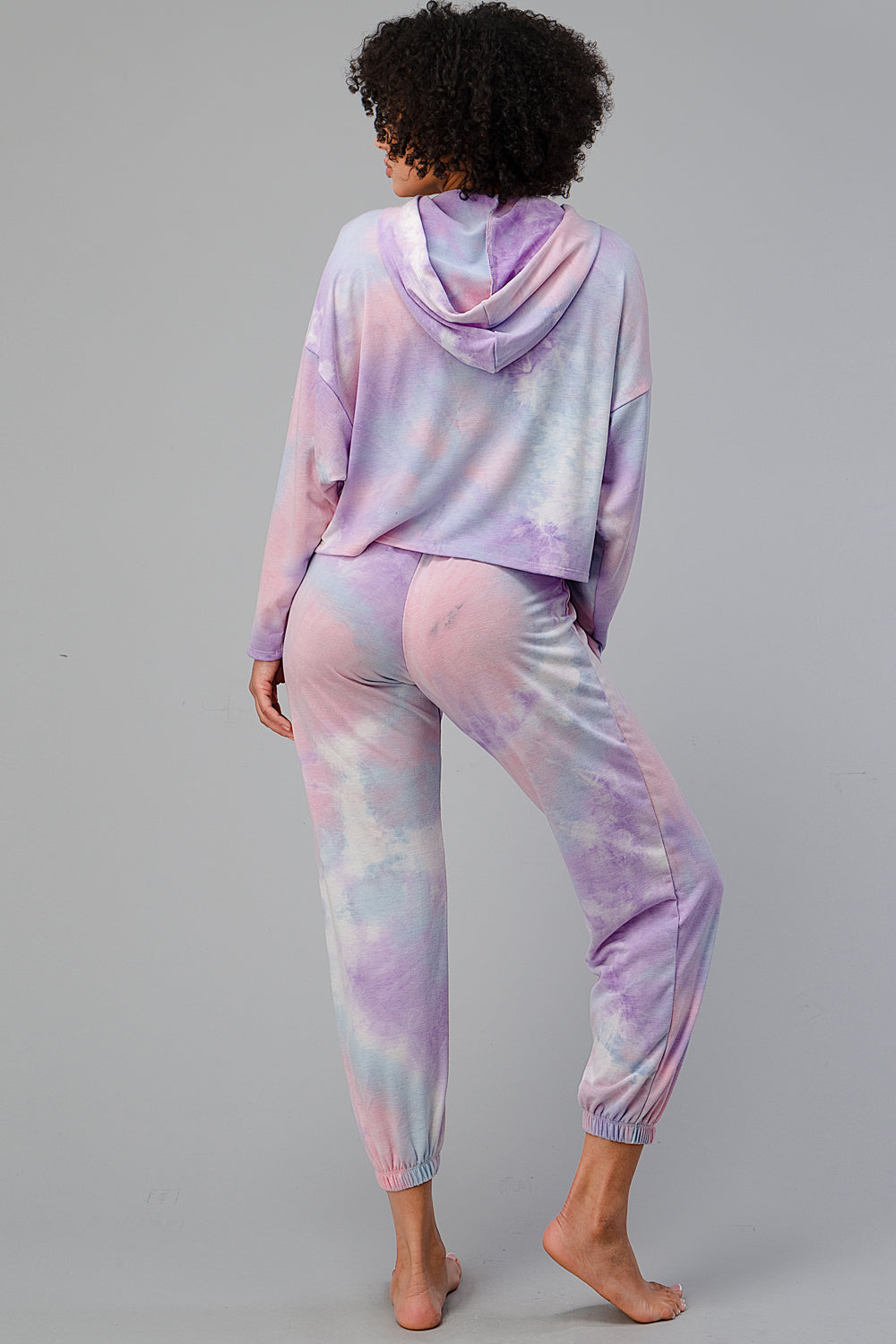 Purple / Blue Pastel Tie Dye Lounge Set
