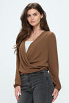 Long Sleeve Wrap Top