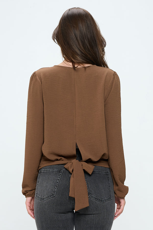 Long Sleeve Wrap Top