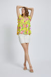 Floral Ruffle Sleeve V-Neck Top – Bright and Breezy Summer Style