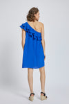 One-Shoulder Ruffle Mini Dress