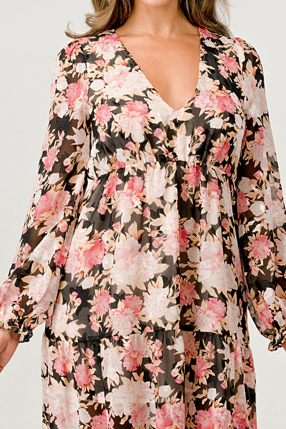 Black Floral Maxi Dress