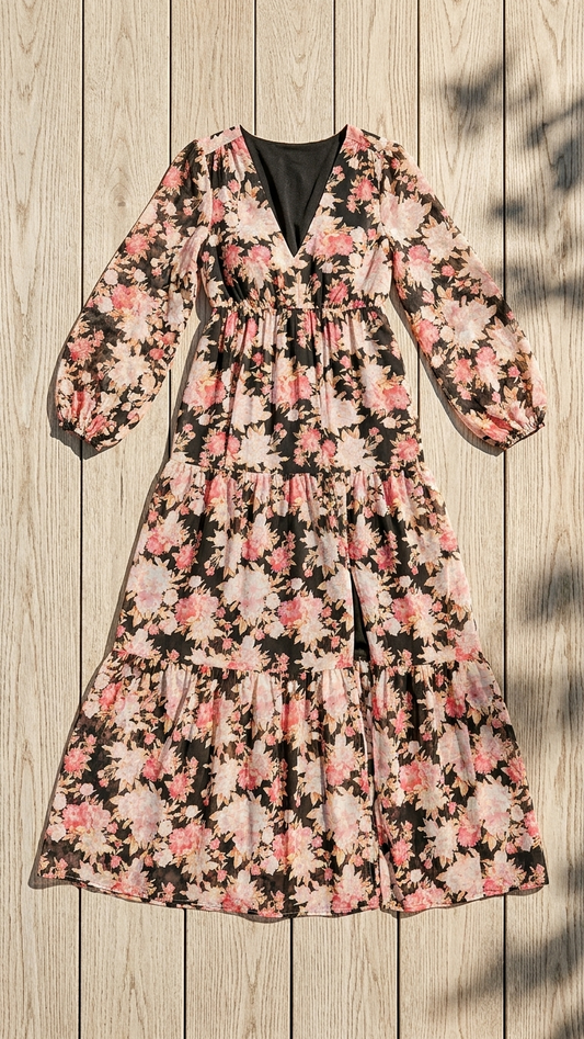 Black Floral Maxi Dress