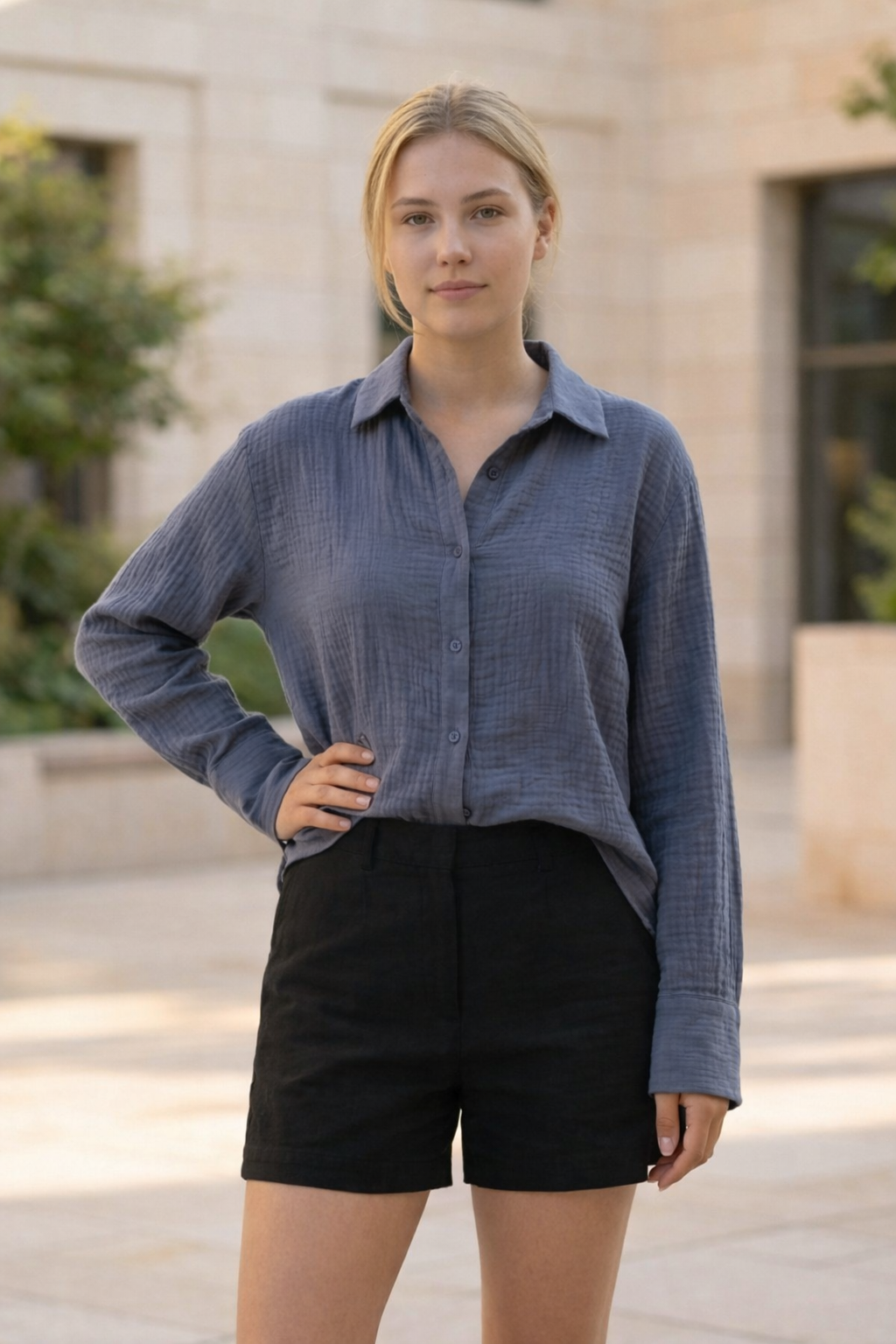 Taupe Classic Button Shirt