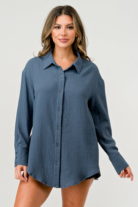 Oversized Button-Up Shirt – Effortlessly Casual