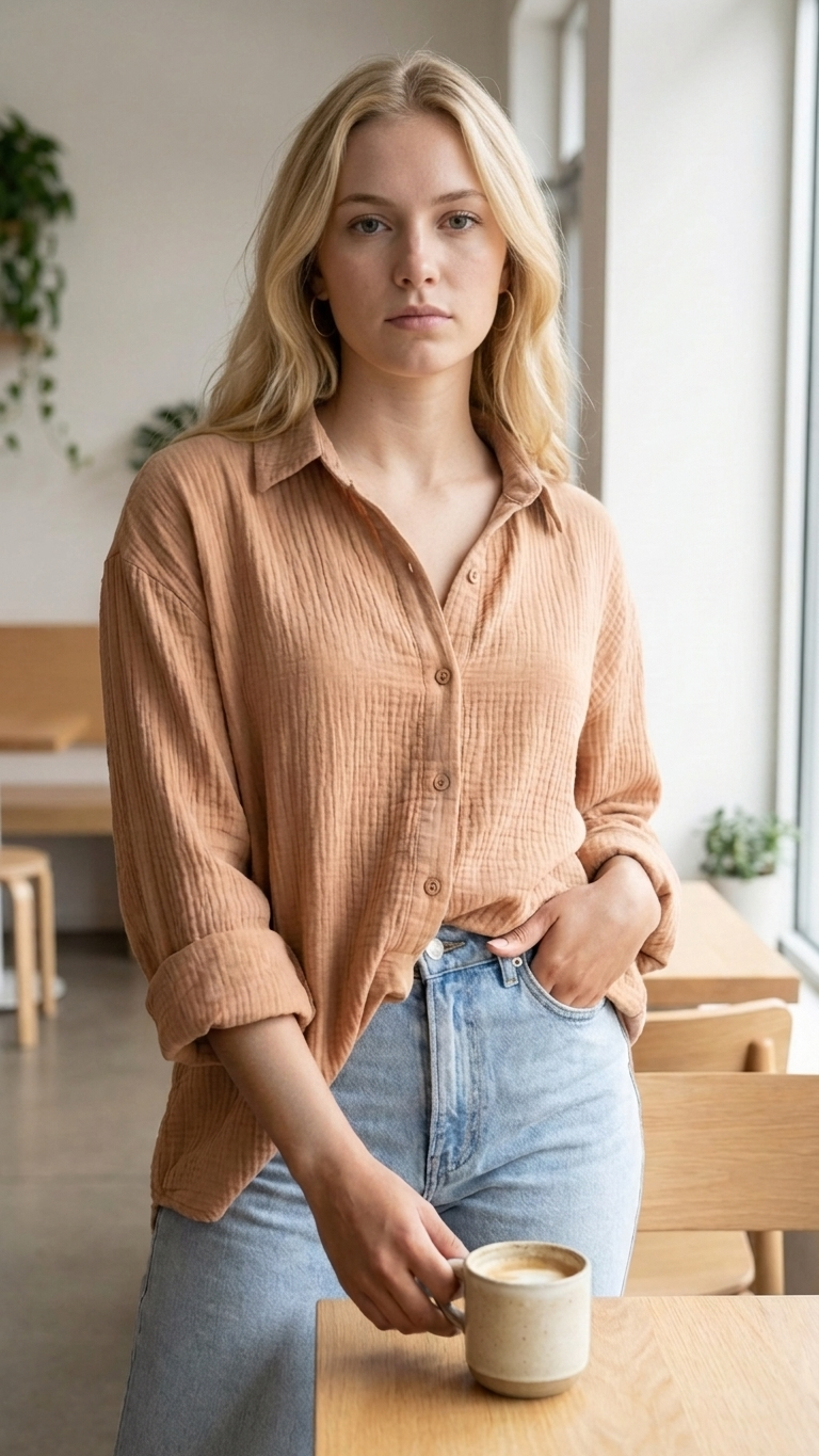 Taupe Classic Button Shirt
