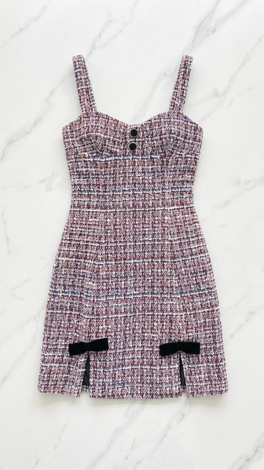 Navy Smocked Strapless Dress