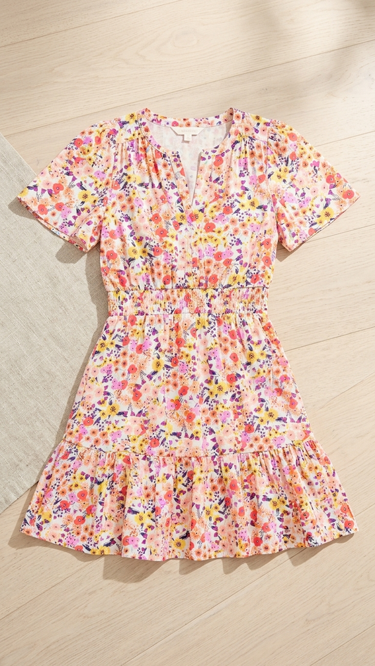 White Combo Garden Party Dress
