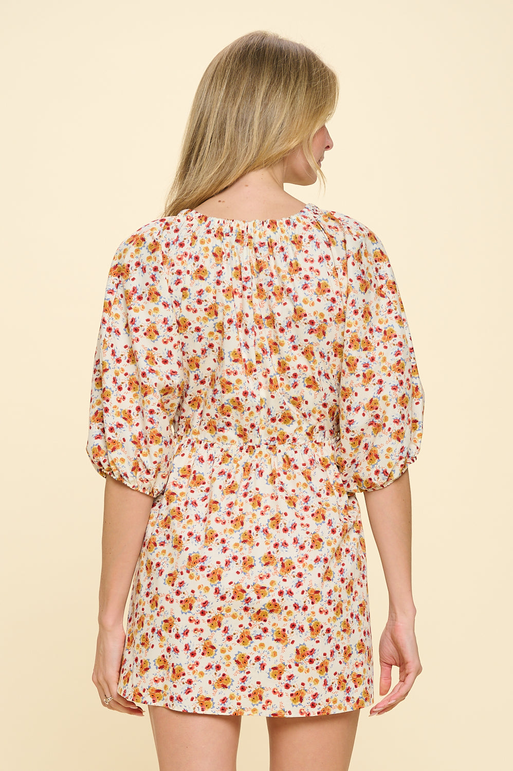 Navy Resort Floral Dress