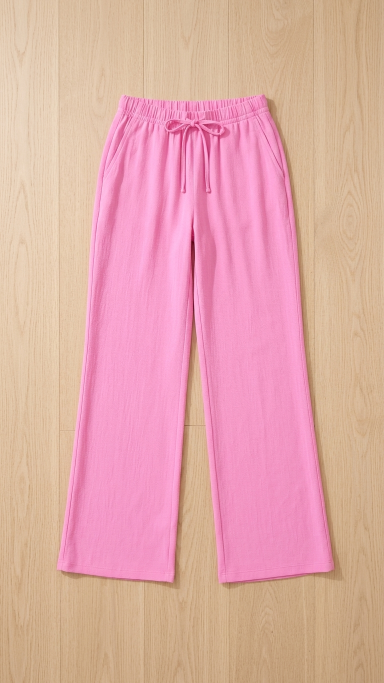 Bubble Gum Wide Leg Lounge Pants