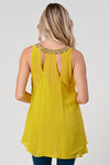 Beaded Neckline Chiffon Tunic