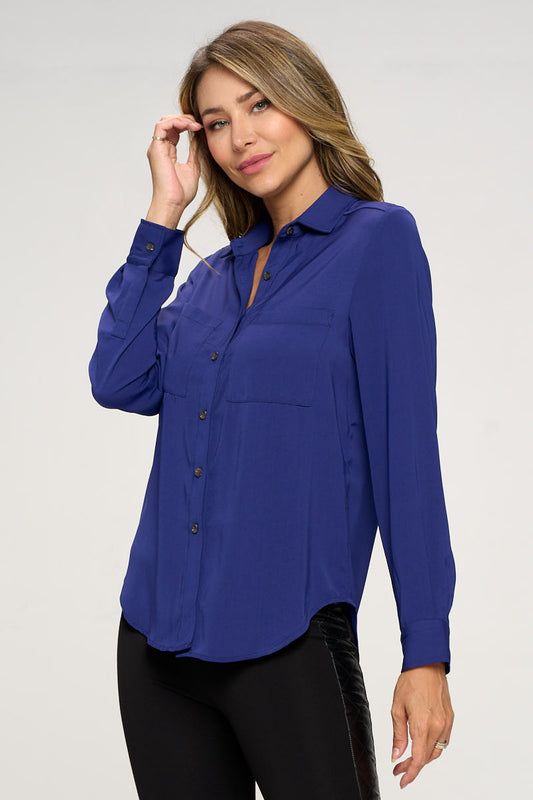 Women's basic solid shirt
