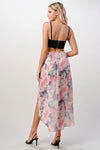 Strappy Bodice Tie-Dye High-Low Dress