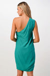 One shoulder ruffle dress