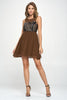 Women's Sleeveless Laser-Cut Fit and Flare Dress