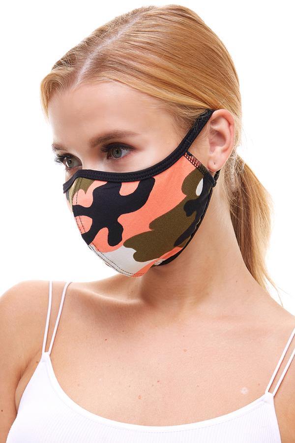 Camouflage fashion cloth fabric face masks