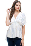 Tie dye dolman sleeve oversize blouse top