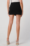 High-Waisted Zip-Front Mini Skirt