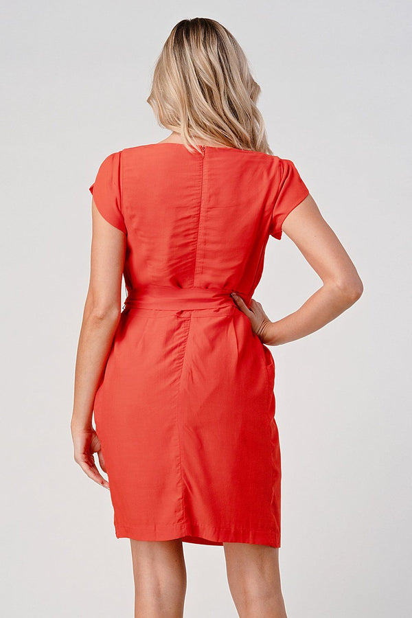 Tie back with sleeves dress