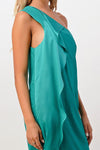 One shoulder ruffle dress