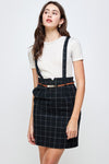 Suspender high waisted skirt