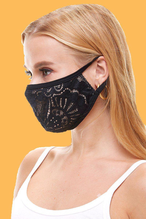 USA made fashion sexy lace face mask