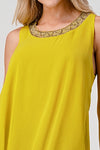 Beaded Neckline Chiffon Tunic