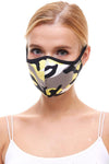 Camouflage fashion cloth fabric face masks