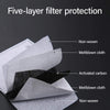 Pack of 10 PM2.5 Mask filter 5 Layers Replaceable Activated Carbon Filter