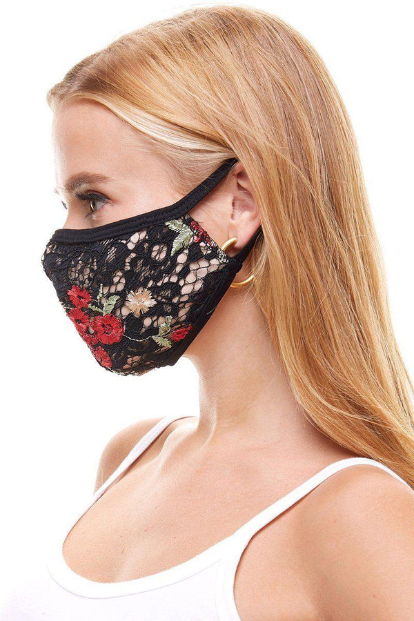 USA made fashion sexy lace face mask