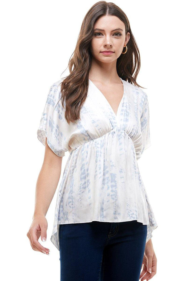 Tie dye dolman sleeve oversize blouse top