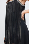 Micro chain fringe mini dress