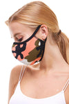 Camouflage fashion cloth fabric face masks