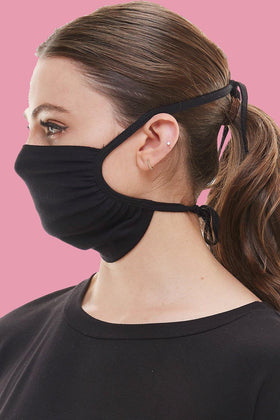 Cloth tie face covering washable reusable fabric face mask