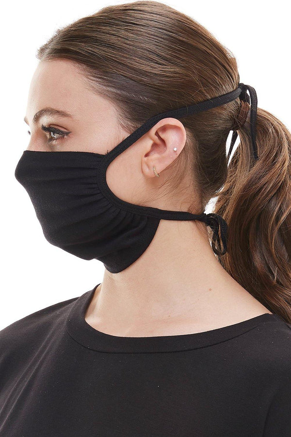 Cloth tie face covering washable reusable fabric face mask