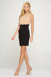 Sleeveless Two-Tone Fitted Dress