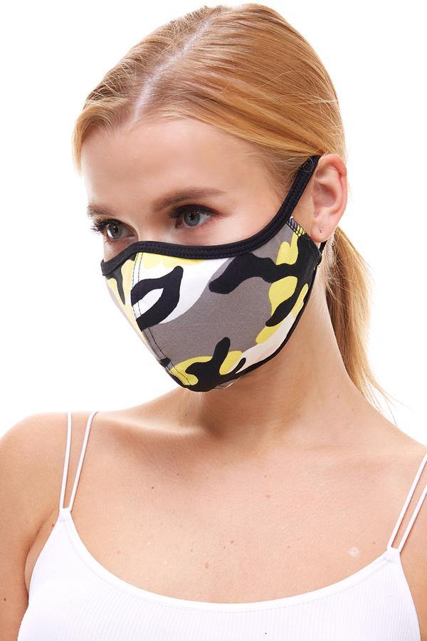 Camouflage fashion cloth fabric face masks