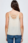 Beaded embellishments tank top cami top