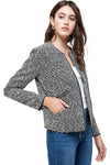 Boucle Tweed Biker Jacket Top - MILEY + MOLLY