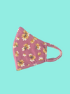 Floral flower fashion washable reusable breathable fabric ear loop shield face masks