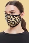 Leopard animal fashion washable reusable breathable fabric ear loop fabric face masks