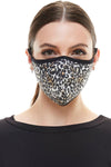 Leopard animal fashion washable reusable breathable fabric ear loop fabric face masks