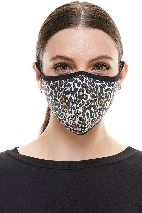 Leopard animal fashion washable reusable breathable fabric ear loop fabric face masks