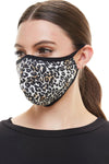 Leopard animal fashion washable reusable breathable fabric ear loop fabric face masks